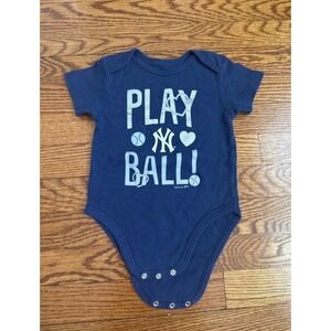 New York Yankees Baby Bodysuit Gen2 Navy Blue Play Ball Romper 18M MLB Kids